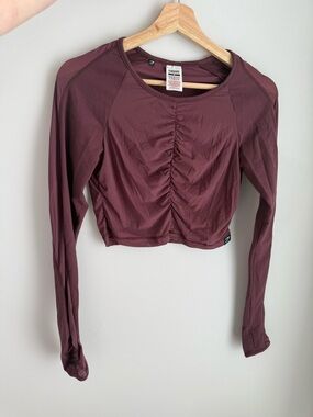 Gymshark Long Sleeve Ruched Crop Top